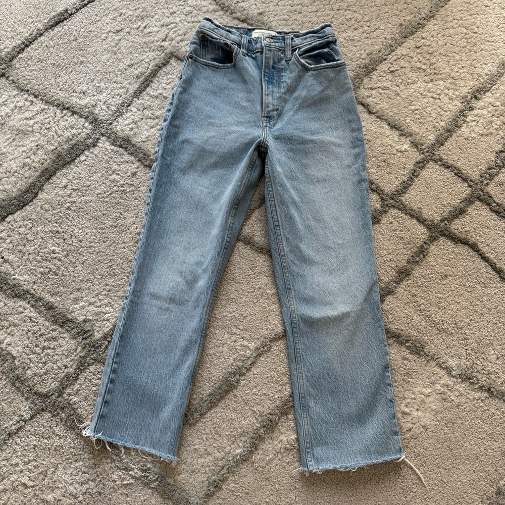 Abercrombie & Fitch Blue Straight Leg Jeans